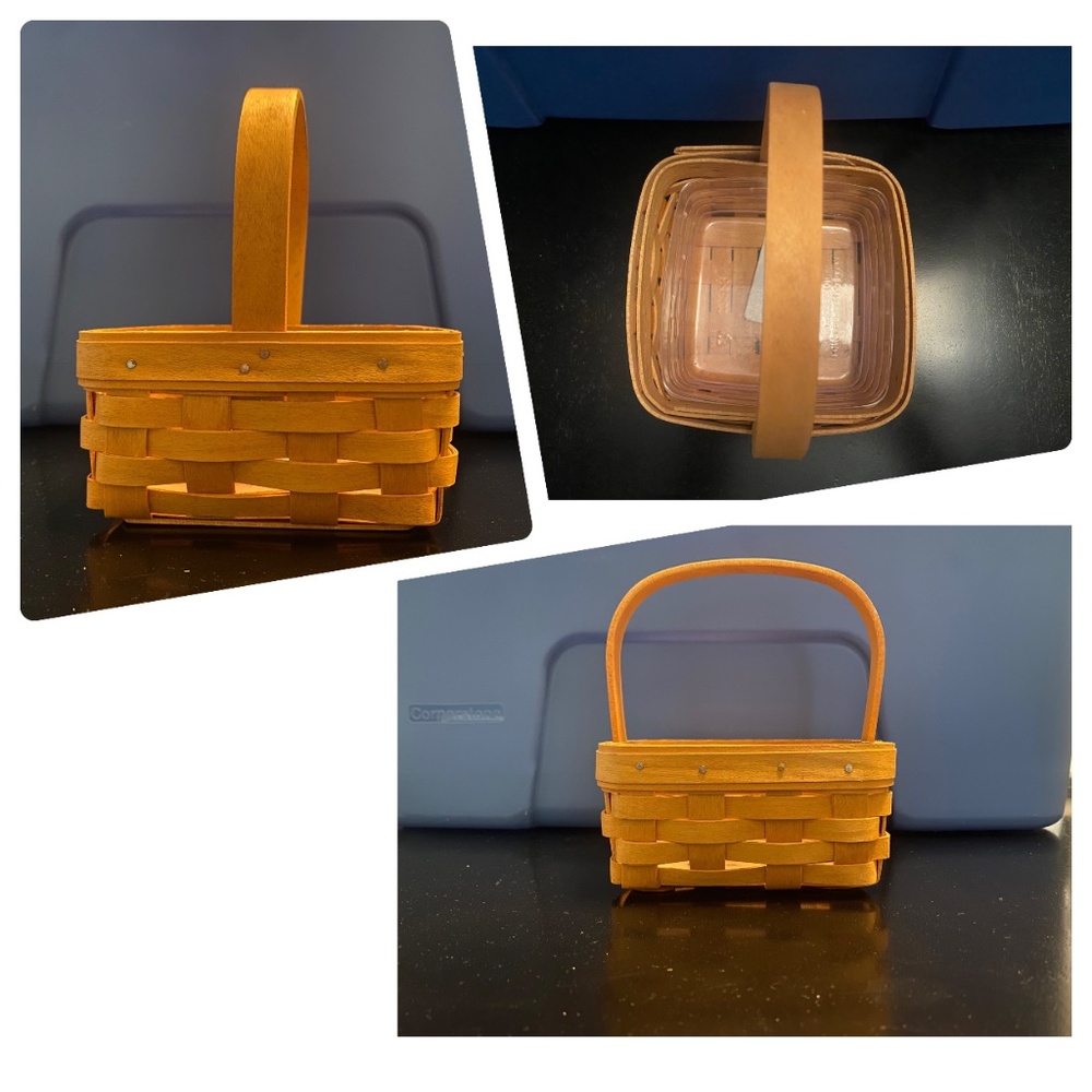 Vintage Longaberger Small Basket w/ Protector